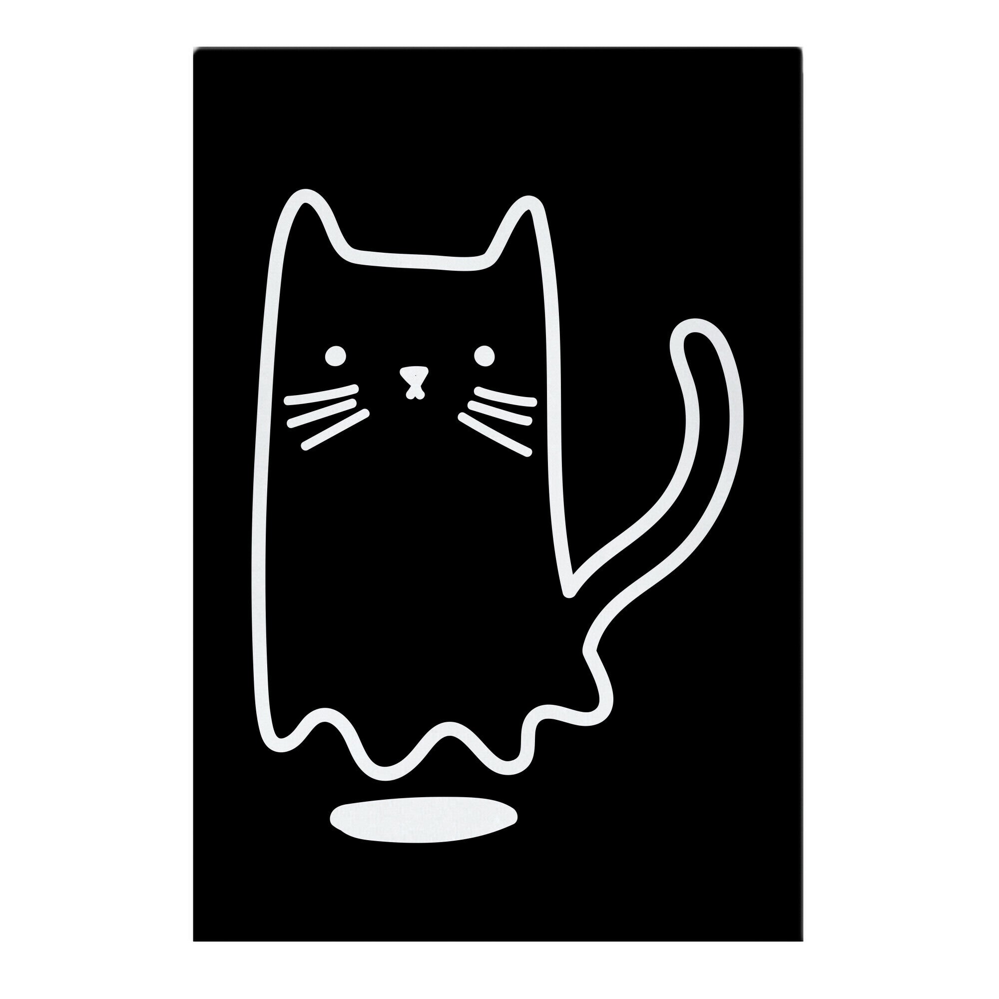 Ghost Cat Garden Flag